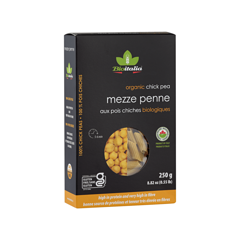 Mezze penne aux pois chiches Pâtes sans gluten