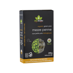 Mezze penne aux petits pois Pâtes sans gluten