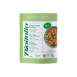 Riz Rouge Complet avec Pois Verts, Maïs et Carottes