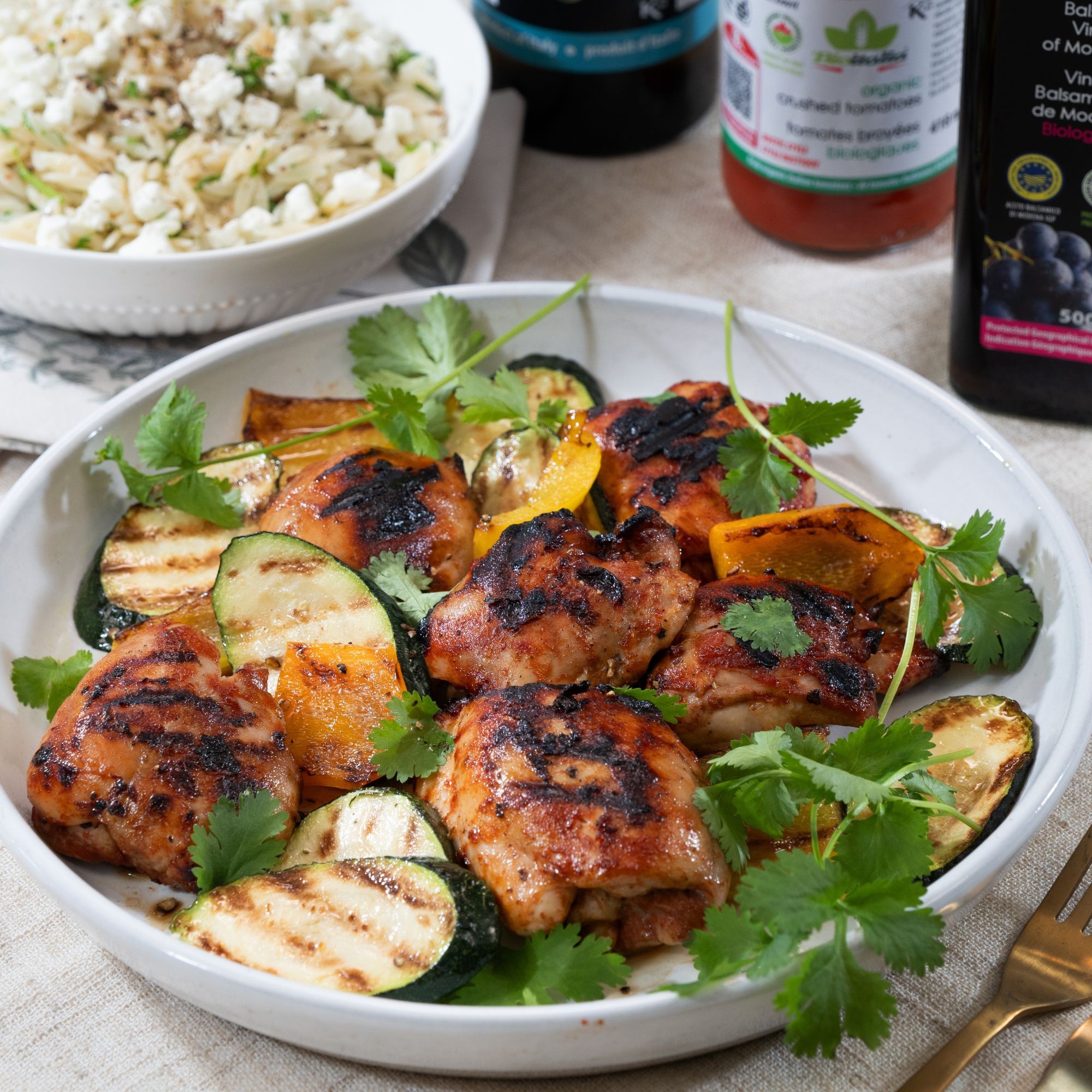 BBQ chicken marinated in Bioitalia tomato sauce 