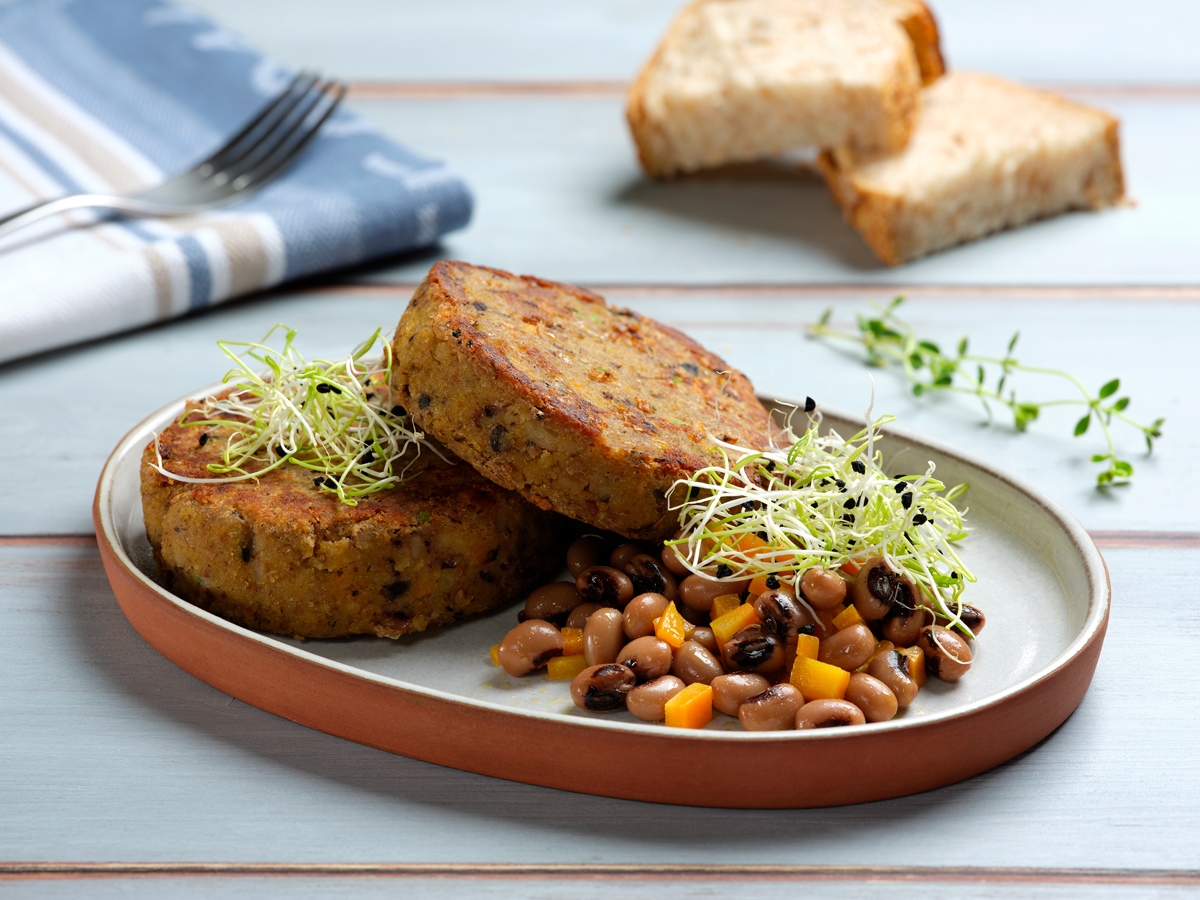 Black-eyed beans burger